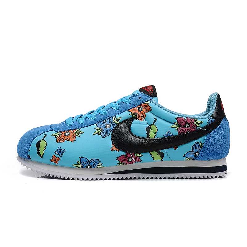 Cortez Hawaiian Flowers femme nike cortez bleu light blue la depollution